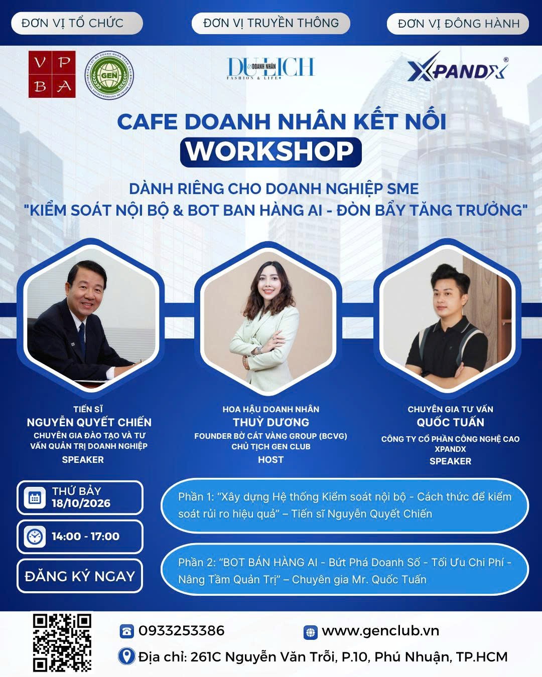 Workshop 18/10: Giải pháp kép “Kiểm soát nội bộ & Bot AI” cho Doanh nghiệp vừa và nhỏ