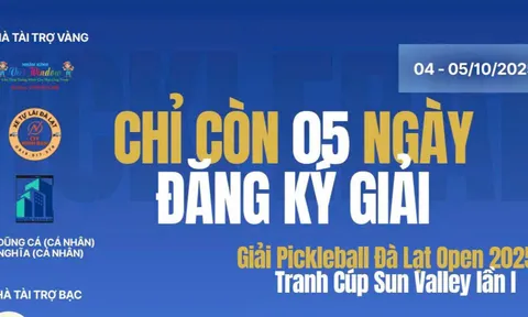 PICKLEBALL VIỆT NAM RỘN RÀNG: ĐÀ LẠT OPEN 2025 "KHAI HỎA" VỚI QUỸ THƯỞNG 250 TRIỆU ĐỒNG