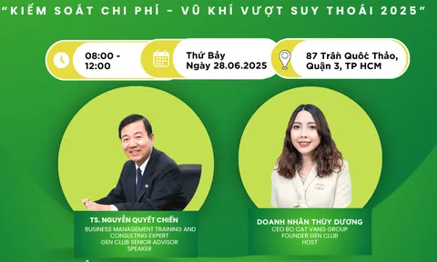 THƯ MỜI -GEN CLUB WORKSHOP KIỂM SOÁT CHI PHÍ - VŨ KHÍ VƯỢT SUY THOÁI 2025