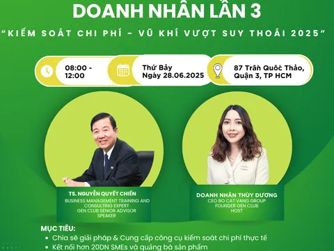 THƯ MỜI -GEN CLUB WORKSHOP KIỂM SOÁT CHI PHÍ - VŨ KHÍ VƯỢT SUY THOÁI 2025